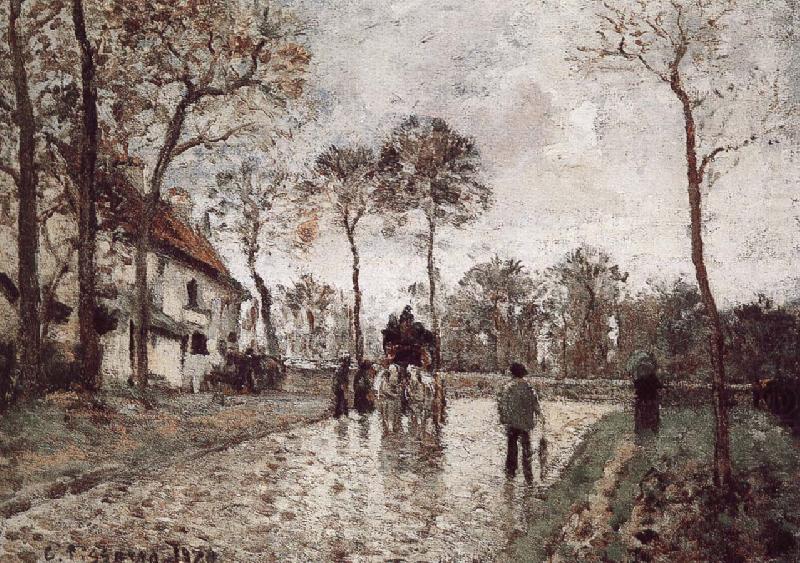 Road Vehe is peaceful the postal vehicle, Camille Pissarro